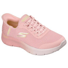 Skechers Zapatillas Go Walk Flex Hands Free Slip-Ins-Entrada Grande, Rosa/Lima, 6.5