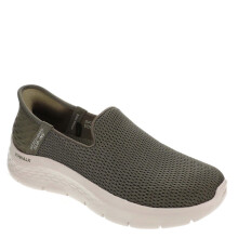 Skechers Dames Hands Free Slip-Ins Go Walk Flex-Relish Sneaker, Olijf, 9