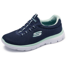 Skechers Dames Summits Sneaker, Marine/Aqua, 6.5 XW US