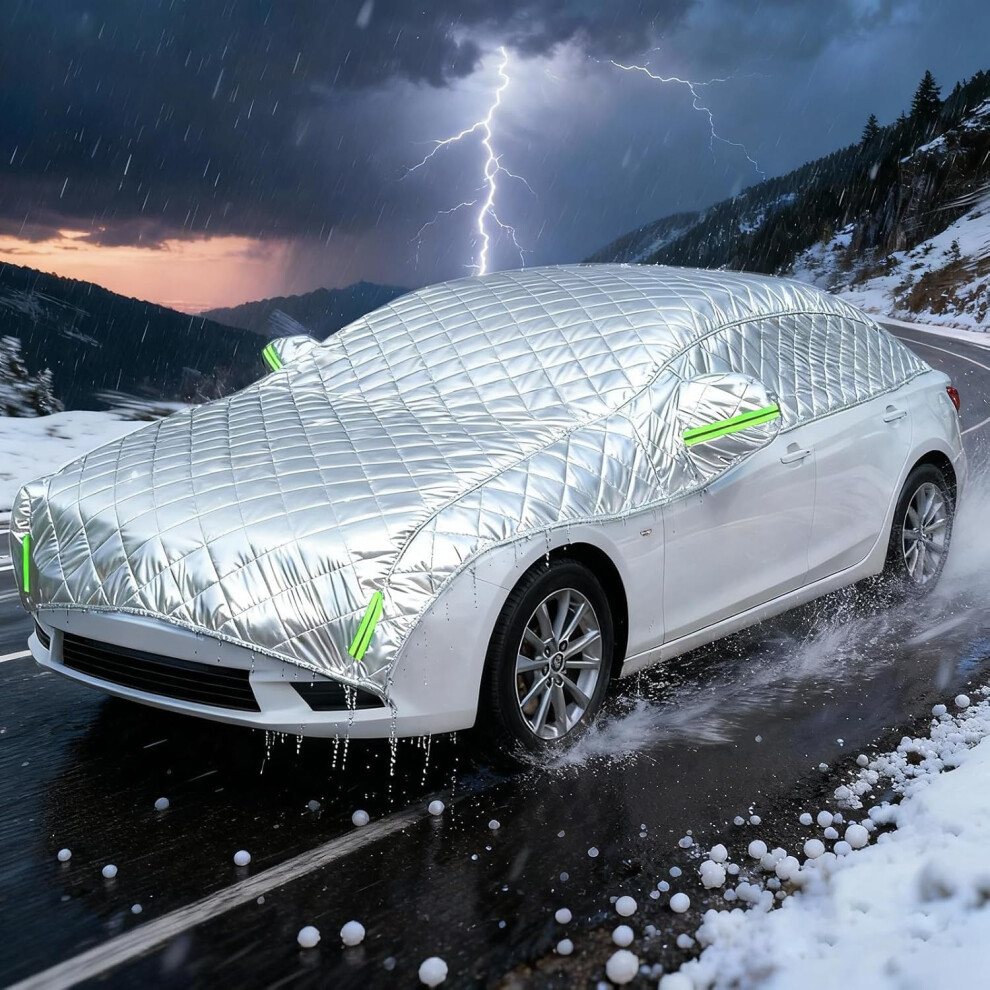 Car Hail Protection Cover Waterproof All Weather Anti Hail Car Cover With Uv Reflection For Sedan Silver 9330225105350