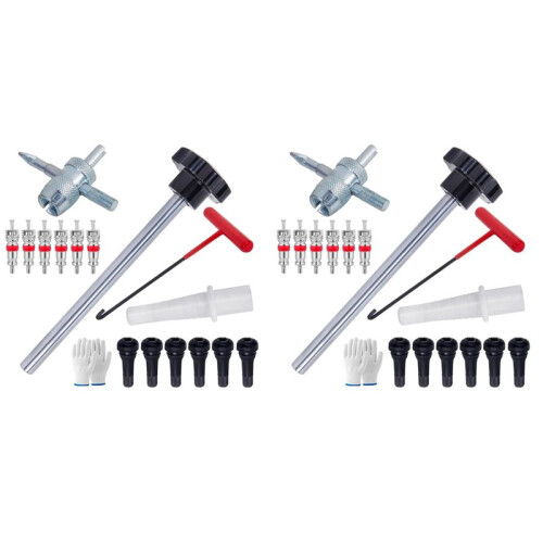 2X Quick Change Tire Valve Tool Kit, Tire Valve Stem Core Quick Change Tool Kit, Replace Car, ATV, Truck, Etc,A