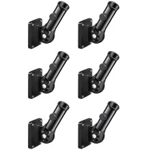 6X Flag Pole Holder Mounting Bracket Adjustable Flagpole Rod Hitch Bracket Multi-Position Flag Pole Bracket,Black