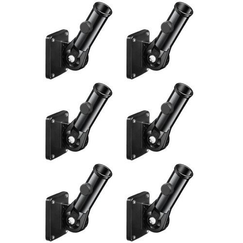 6X Flag Pole Holder Mounting Bracket Adjustable Flagpole Rod Hitch Bracket Multi-Position Flag Pole Bracket,Black
