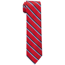 Tommy Hilfiger Mannen Streep Stropdas, Rood, Één Maat