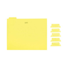 Carpetas Colgantes Staples 163519 5-Tab Tamaño Carta Amarillo 25/Caja