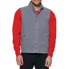 Tommy Hilfiger Heren Polar Fleece Vest, Lichtgrijs, Groot