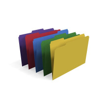 Carpetas de archivo Staples, 1/3-Corte, Tamaño Legal, Colores Variados, 100/Caja (ST22945-CC)