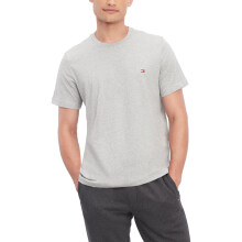 Tommy Hilfiger T-shirt Homme Flag Col Rond Pyjama, Gris Chiné, Grand FR