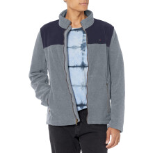 Veste en Polaire Classique Tommy Hilfiger pour Homme (Standard et Grande Taille), Marine/Charbon, Moyen