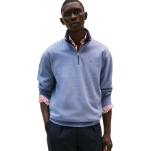 Tommy Hilfiger Heren Fleece Long Sleeve Pullover Sweatshirt, Fleet Blue Heather, M US