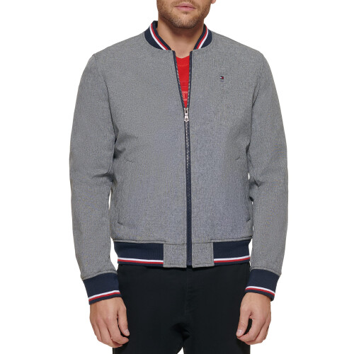 Tommy Hilfiger Tommy Hilfiger Herr Performance Poly Midlength Hooded Regnjacka, Heather Grey, Small