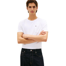 Tommy Hilfiger herre Essential Kortærmet Cotton Crewneck Pocket T-shirt, Cotton Hvid, Large US