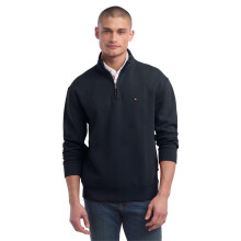 Tommy Hilfiger Heren Fleece Pullover met Lange Mouwen, Zwart, M US