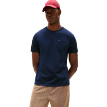 T-shirt à manches courtes Tommy Hilfiger pour homme avec poche, Bleu marine, Petit