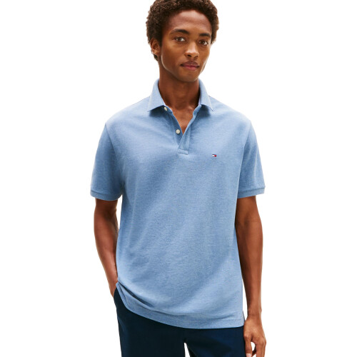 Tommy Hilfiger Tommy Hilfiger Heren Polo Shirt Regular Fit, Medium Chambray