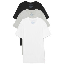Tommy Hilfiger Heren Onderhemden 3-Pak Katoen Klassiek V-Hals T-shirt Ondergoed, Zwart Peper, S