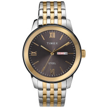 Montre Analogique pour Homme Timex 41mm avec Bracelet en Acier Inoxydable Bi-Ton