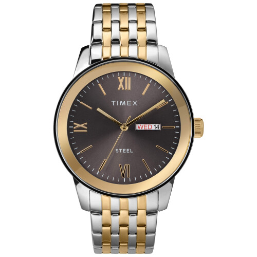 Timex Timex Herre Analog 41mm Rustfrit Stål Armbåndsur, To-Tone