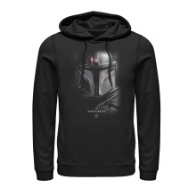 STAR WARS Uomo The Mandalorian Felpa con Cappuccio Bounty Hunter Shadow - Nera - Grande