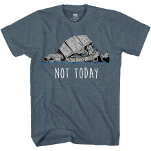 STAR WARS AT-AT Non Oggi Maglietta Divertente Hoth Adulto (LG, Blu Nero)