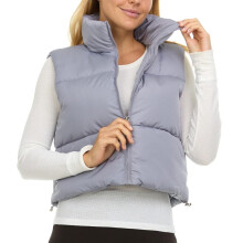 Steve Madden Cropped Puffer Vest til kvinder - Ærmeløs ydervest