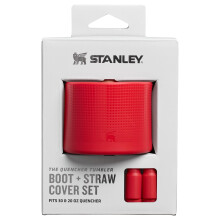 Stanley Quencher Boot and Straw Cover Cap | Anti-Slip Silicone Protector for 40 oz Tumbler with Handle | Accessory Set for Stainless Steel Drinking Cu
