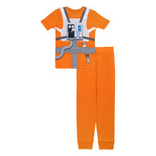 SET PIGIAMA 2 PEZZI STAR WARS BAMBINI, COTONE, MORBIDO E CARINO, LUKE PILOTA, 8 ANNI