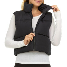 Steve Madden Cropped Puffer Vest til kvinder - Ærmeløse kvinders overtøj