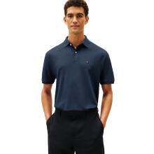 Tommy Hilfiger Herre Kortærmet Polo T-Shirt i Klassisk Pasform, Navy Blazer Heather X-Large