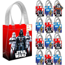 Star Wars Godiebags Sæt - 24 Pack 8" Genanvendelige Mini Tote Bags til Børnefødselsdagsfest