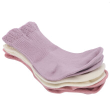 3 Pairs Infant Cotton Socks 0-1 Year Baby Girls Loose Medium Long