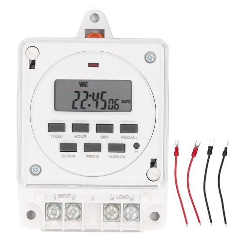Digital Timer Switch TM618E-2 8 On/Off per Day 16A/8A 2