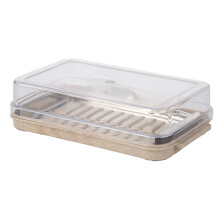 Stainless Steel Butter Keeper with See-Through Cover 250g Kitchen Food Storage
