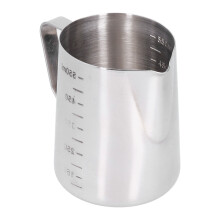 Edelstahl Milchaufschäumbecher 550ml mit Messskala für die Kaffeezubereitung zuhause