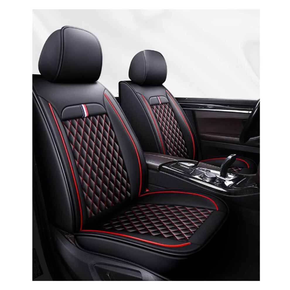 Breathable Leather Car Seat Covers Full Set For Honda Civic 2000Â2025, Airbag Compatible NonâSlip Design Blue 9092120343212