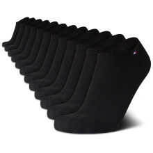 Chaussettes de sport Tommy Hilfiger pour homme - Chaussettes anti-dérapantes (12 paires), Taille 7-12, Noir pur