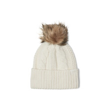 The North Face Berretto Donna Oh Mega Fur Pom | Cappello Invernale Con Pom Pom In Finta Pelliccia, White Dune, Taglia Unica