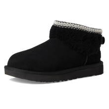 Botas UGG Classic Ultra Mini Maxi Curly para mujer, negras, 11