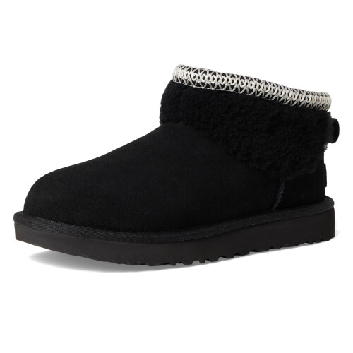 UGG UGG Women's Classic Ultra Mini Maxi Curly Boot, Black, 11