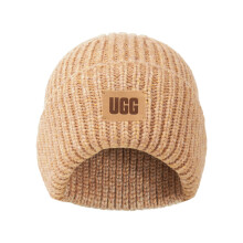 UGG Kinder Chunky Rib Beanie - Bequeme Wintermütze aus weichem Acryl-Nylon-Mix, warm und stylish, langlebiges Strickdesign, Camel, Einheitsgröße