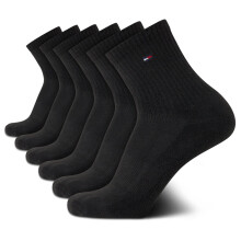 Chaussettes Tommy Hilfiger pour hommes - Chaussettes de sport rembourrées (lot de 6), taille 7-12, noir