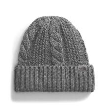 The North Face Beanie Donna Oh Mega | Fit Classico, Cappello Invernale con Trama a Treccia Morbida, Grigio TNF, Taglia Unica