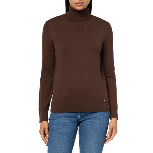 Tommy Hilfiger Tommy Hilfiger Damen Sportswear Baumwoll Rollkragenpullover, Chicory, X-Large