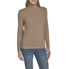 Tommy Hilfiger Dames Sportkatoenen Turtleneck Trui, Licht Heather Fawn, M