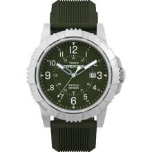 Reloj Timex Expedition Ridge 45mm para Hombre - Correa Verde Esfera Verde Caja Plateada