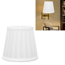 2Pcs White Small Lamp Shades, Iron & Cotton, E14 Fit, Lightweight