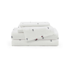 Tommy Hilfiger - King Size Bedlakens, Frisse Katoenen Percale Beddengoed met Kussenslopen, Lichtgewicht Set