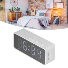 G50 Multifunctional Bluetooth Alarm Clock Speaker, 1200mAh, White