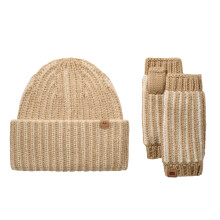 Conjunto trenzado grueso UGG para mujer, crema multicolor, talla única