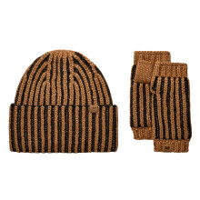 Conjunto trenzado grueso para mujer UGG, negro multicolor, talla única